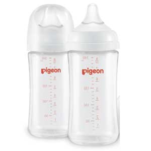 Glass Wide Neck Baby Bottle, 2Packs, 8.1 Oz