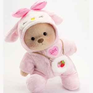 Love Strawberry Teddy Bear Gift Bundle