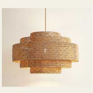 Outdoor Starry Rattan Pendant Light
