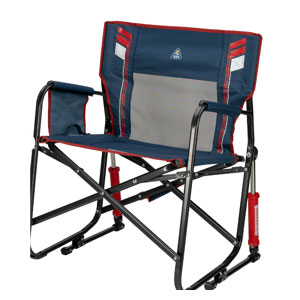 GCI Outdoor Freestyle Rocker XL Oversized Foldable Rocking Camp Chair, Americana