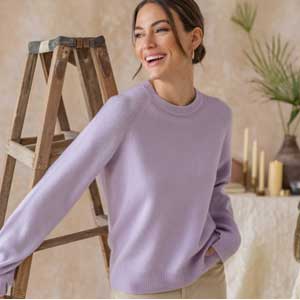 Baby Cashmere Crew Neck Sweater Lilac