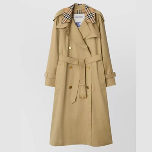 Burberry Castleford long trench coat check collar