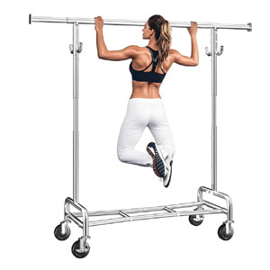 450 LBS Rolling Clothing Rack