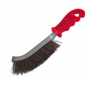 Steel brush, plastic handle, 240mm, corrugated wire S 0.5mm, Fe